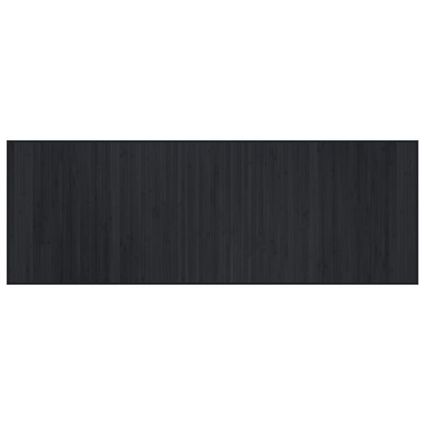 vidaXL Rug Rectangular Black70x200 cm Bamboo
