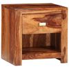 vidaXL Nightstand with 1 Drawer Solid Acacia Wood