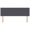 vidaXL LED Headboard with LED Strip Lights Dark grey 144 cm Fabric