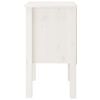 vidaXL Bedside Cabinet White 40x35x61.5 cm Solid Wood Pine