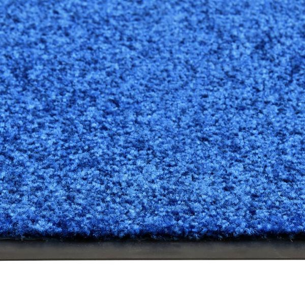 vidaXL Doormat Washable Blue 60x90 cm