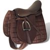 vidaXL Saddle | Brown | Real Leather | 17.5 inches | Saddle | Other