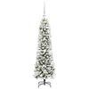 vidaXL Artificial Christmas Tree with 150 LEDs Green and white 120 cm