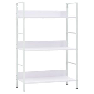 vidaXL 3-Layer Book Shelf White 60x27.6x90.5 cm Engineered Wood