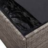 vidaXL Garden Storage Box Grey 110x50x58 cm Poly Rattan