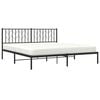 vidaXL Metal Bed Frame without Mattress with Headboard Black 183x213cm