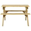 vidaXL Picnic Table with Benches 110x123x73 cm Impregnated Pinewood