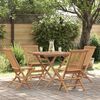 vidaXL 5 Piece Garden Dining Set Solid Teak Wood
