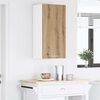 vidaXL Hanging Cabinet with Door Artisan Oak and White 40 x 31 x 80 cm