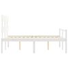 vidaXL Senior Bed without Mattress White Small Double Solid Wood