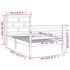 vidaXL Bed Frame without Mattress 90x190 cm Single Single Solid Wood