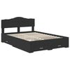 vidaXL Bed Frame with Headboard Black 160 x 200 cm Engineered Wood