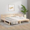 vidaXL Pull-out Day Bed without Mattress Solid Wood Pine 2x(90x200) cm