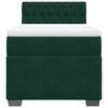 vidaXL Box Spring Bed with Mattress Dark Green 90x200 cm Velvet