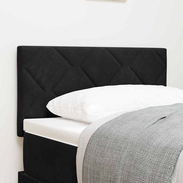 vidaXL LED Headboard with Headboard Black 80 cm Faux Leather
