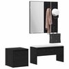 vidaXL Hallway Furniture Set 3 pcs Black oak 80 x 31 x 40 cm