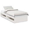 vidaXL Day Bed with Mattress White 90x200 cm Solid Wood Pine