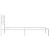 vidaXL Metal Bed Frame without Mattress with Headboard White 100x190cm