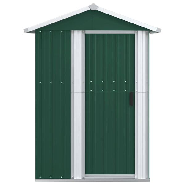 vidaXL Garden Shed Green 126x97.5x177 cm Galvanised Steel