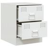 vidaXL Bedside Cabinets 2 pcs White 34.5x39x44 cm Steel