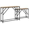 vidaXL Console Table 2 pcs Artisan Oak 100 x 28 x 75 cm