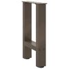 vidaXL Coffee Table Legs Natural Steel 2 pcs 38x(42-43) cm Steel