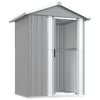 vidaXL Garden Shed Grey 126x97.5x177 cm Galvanised Steel
