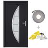 vidaXL Front Door Anthracite 98x190 cm PVC