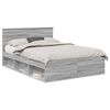 vidaXL Bed Frame Grey Sonoma 150 x 200 cm Engineered wood