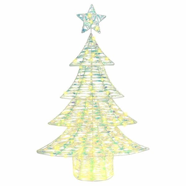 vidaXL Christmas Tree with 120 LEDs Warm white 120 cm PET