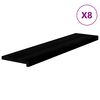 vidaXL Stair Treads 8 pcs Brown Black 110x30x2 cm Solid Wood Oak