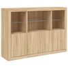 vidaXL Sideboards with LED Lights 3 pcs Sonoma Oak Engineered Wood
