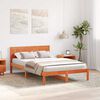 vidaXL Bed Frame Brown 135 x 190 cm Solid Pine wood
