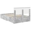 vidaXL Bed Frame Concrete Grey 120 x 200 cm Engineered Wood