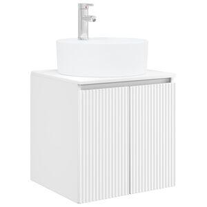 vidaXL Wall-Mounted Sink Vanity White 49.5 x 44.5 x 65 cm