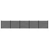 vidaXL Fence Panel 5 pcs 852 x 146 cm WPC and Aluminium Grey