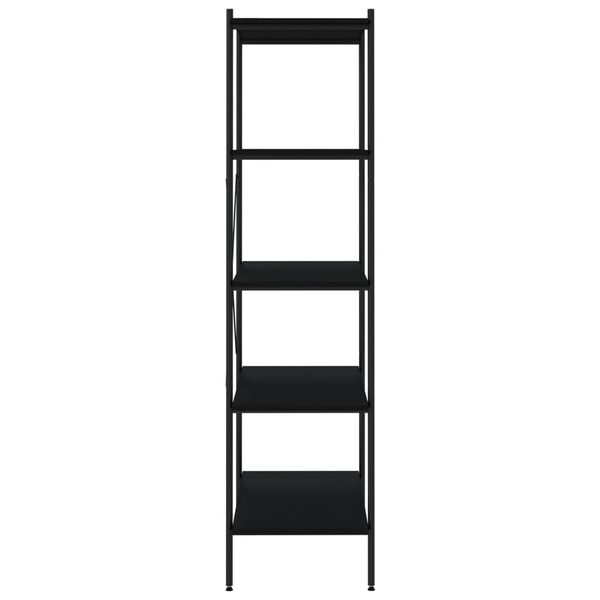 vidaXL 5-Tier Shelving Unit Black 80x40x163 cm