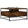 vidaXL Coffee Table Smoked Oak 80x80x45 cm Engineered Wood
