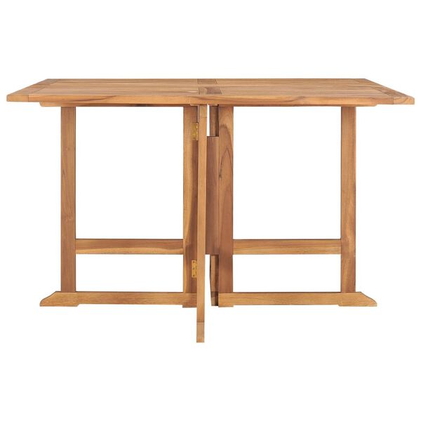 vidaXL Folding Garden Dining Table 110x110x75 cm Solid Wood Teak