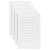 vidaXL Cabinet Doors Louvred Design 4 pcs White 61.5x39.4 cm Solid Wood Pine