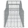 vidaXL Arched Gabion Baskets 10 pcs 200x50x40/60 cm Galvanised Iron