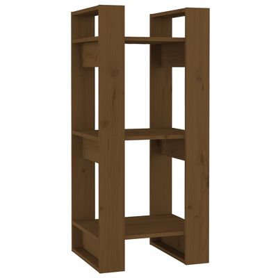 vidaXL Book Cabinet/Room Divider Honey Brown 41x35x91 cm Solid Wood