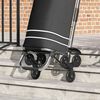 vidaXL Shopping Trolley Folding Black 47 x 39 x 100.5 cm Oxford fabric