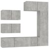 vidaXL 6 Piece TV Cabinet Set Concrete Grey Engineered Wood