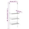 vidaXL 3-Tier Hanging Laundry Drying Rack Aluminium
