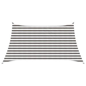 vidaXL Sunshade Sail Light Grey and White 3 / 4 x 2 m HDPE