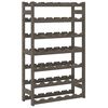 vidaXL Wine Rack for 42 Bottles Grey Solid Wood Pine