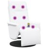 vidaXL Massage Recliner Chair White 71 x 90 x 105 cm PVC