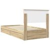 vidaXL Storage Bed with Drawer Sonoma Oak 90 x 190 cm Engineered Wood