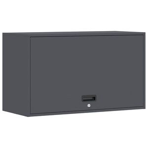 vidaXL Wall Cabinet for Garage with Gas-lift Door Anthracite